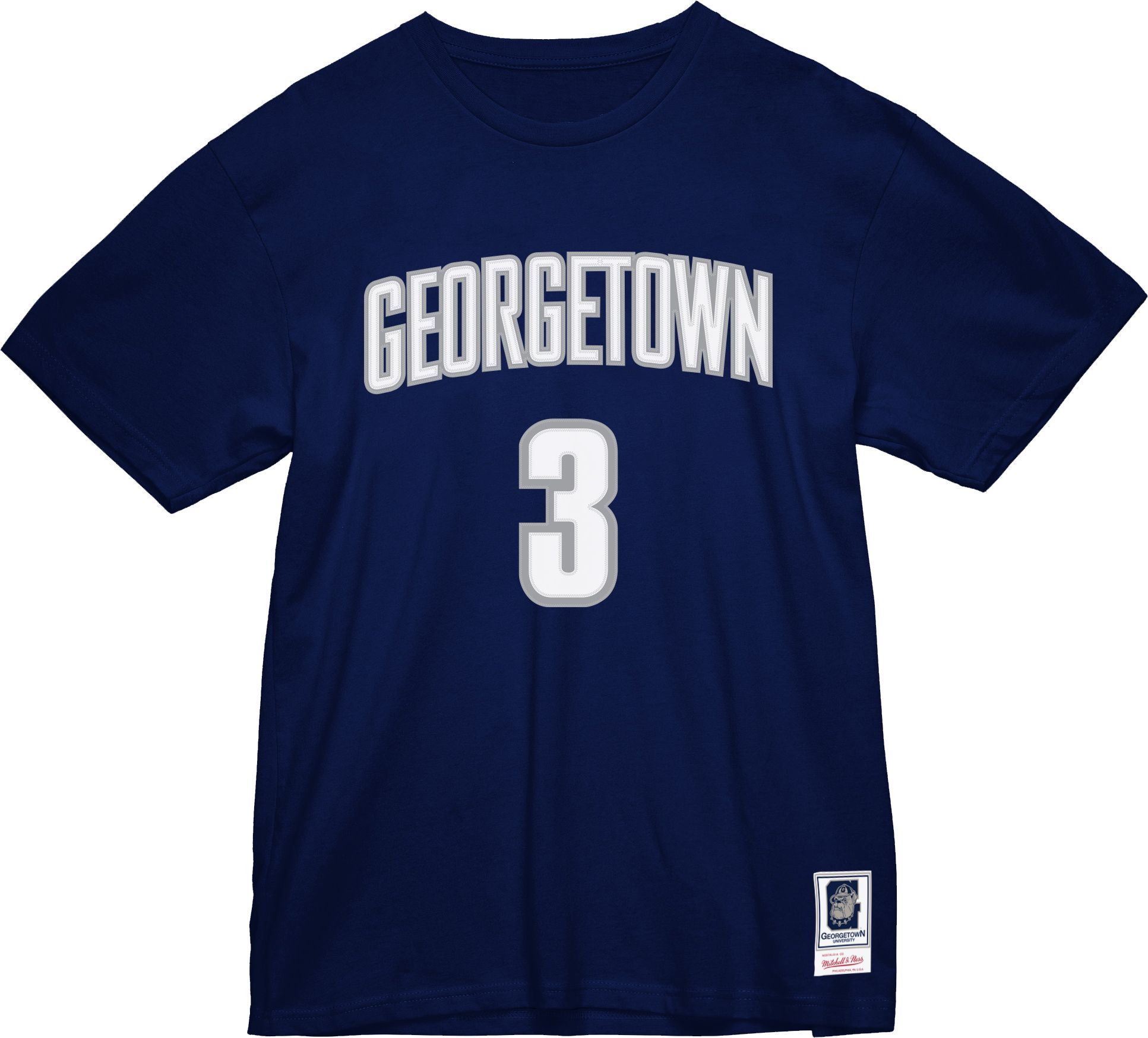 Mitchell & Ness Men's Georgetown Hoyas Blue Allen Iverson #3 T-Shirt product image