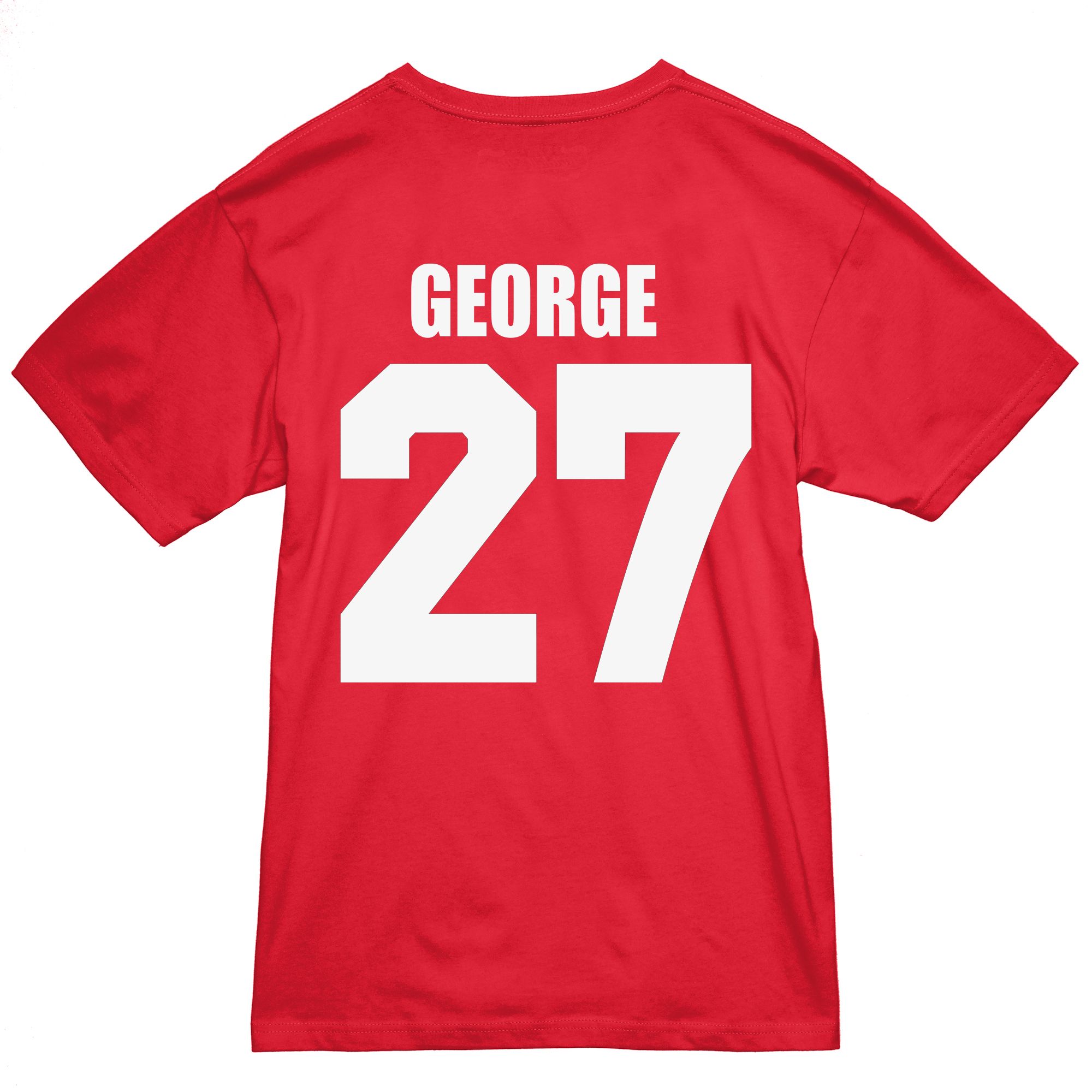 Mitchell & Ness Men's Ohio State Buckeyes Scarlet Eddie George #27 T-Shirt