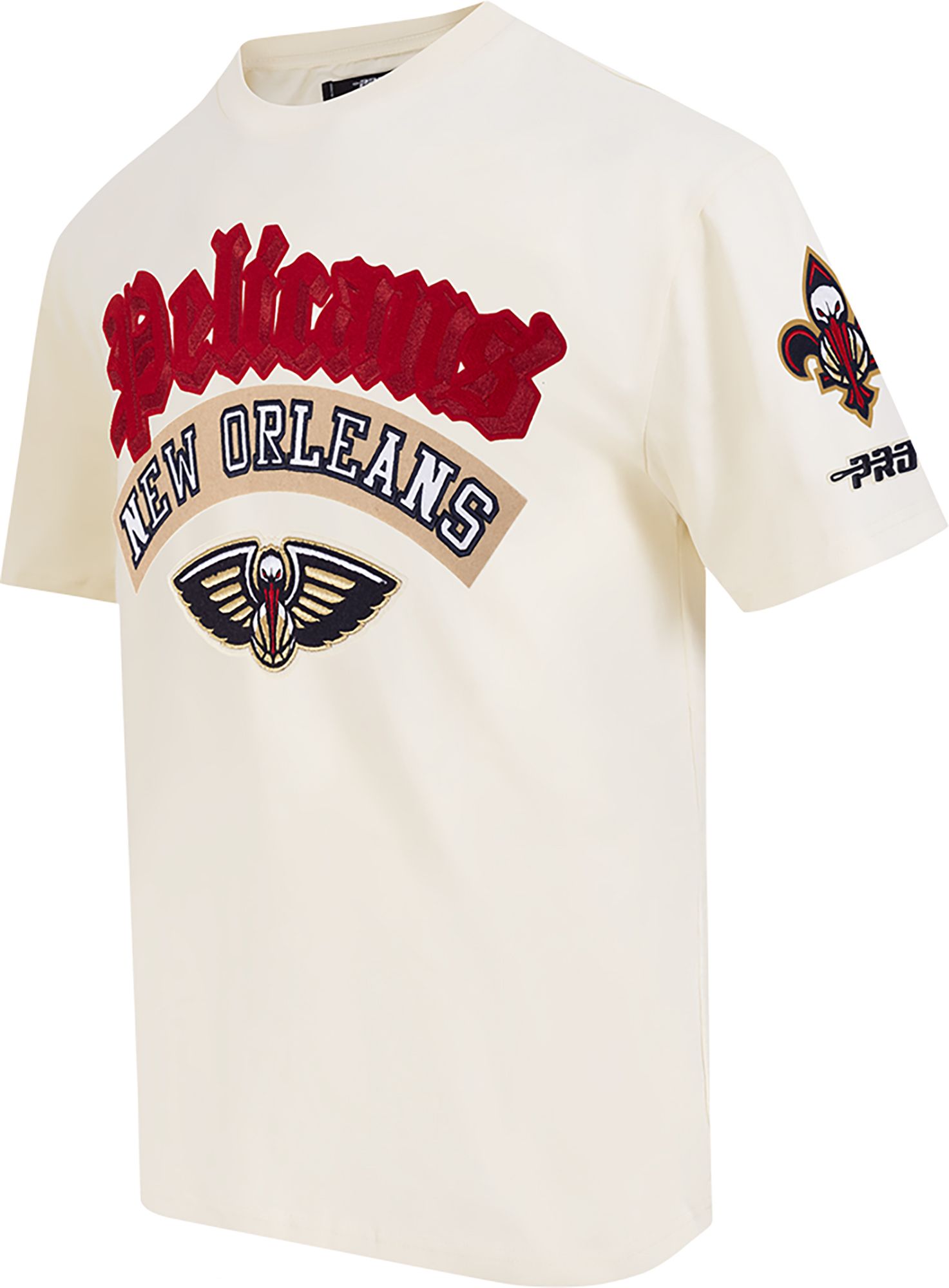 Pro Standard Men's New Orleans Pelicans Cream Best Of Drop Shoulder T-Shirt product image