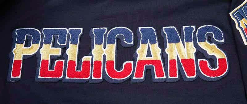 Pro Standard Men's New Orleans Pelicans Navy Classic Chenille T-Shirt product image
