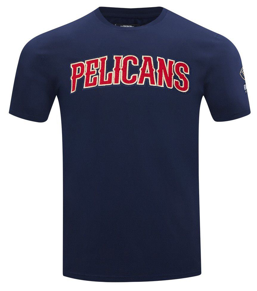 Pro Standard Men's New Orleans Pelicans Navy Classic Chenille T-Shirt product image