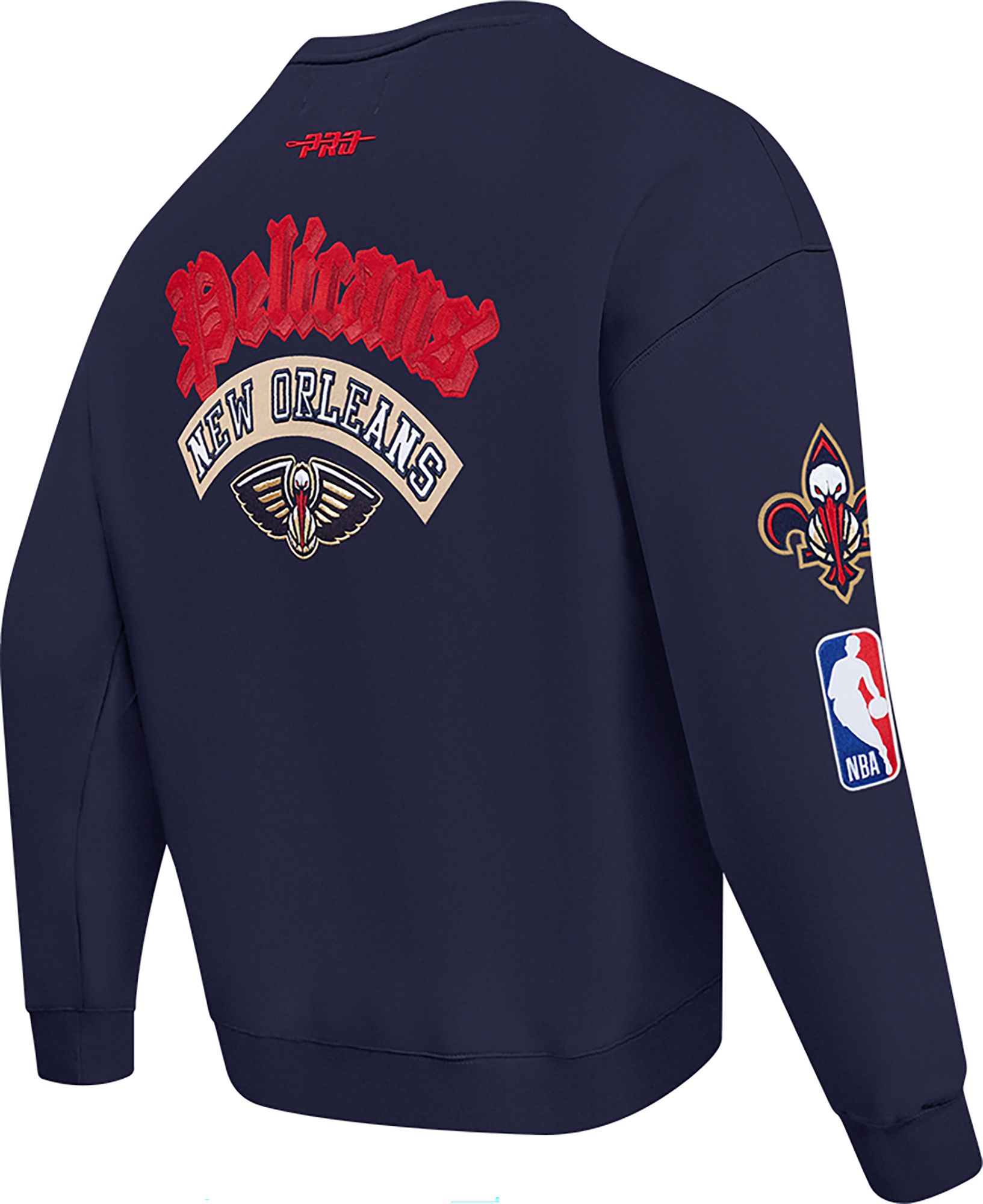 Pro Standard Men's New Orleans Pelicans Navy Best Of Crew Pullover Sweatshirt product image