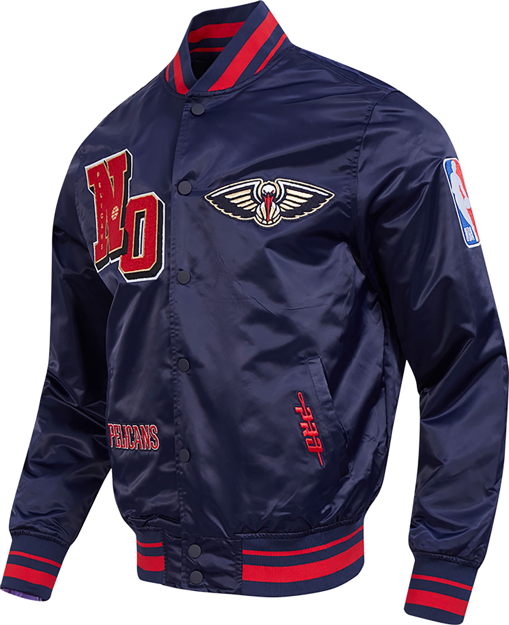 Pro Standard Men's New Orleans Pelicans Navy Best of Satin Jacket product image