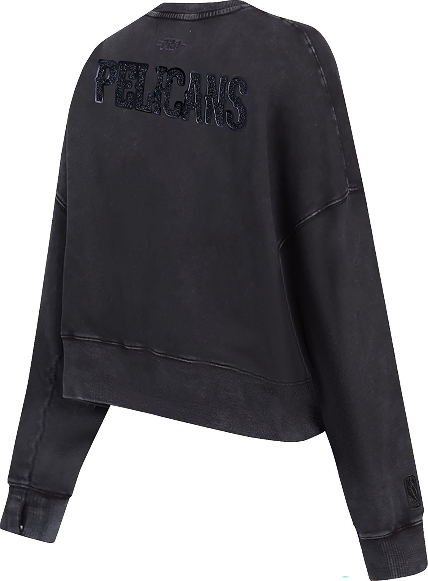 Pro Standard Women's New Orleans Pelicans Black Crystalline Crew Pullover Sweatshirt product image