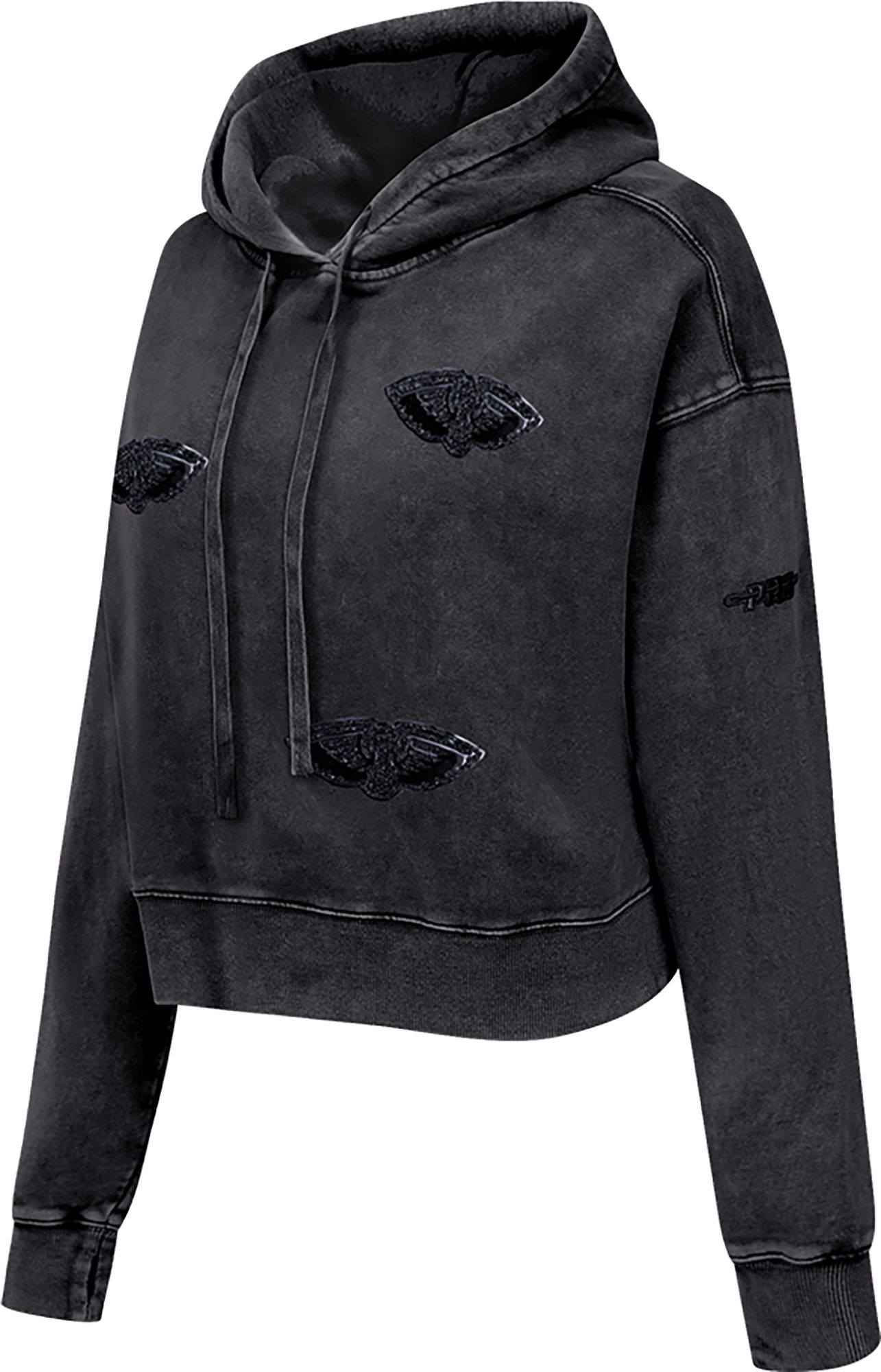 Pro Standard Women's Dallas Cowboys Black Crystalline Cropped Pullover Hoodie product image