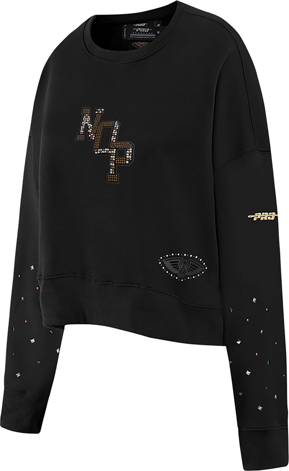 Pro Standard Women's New Orleans Pelicans Black Renegade Crewneck Sweatshirt product image