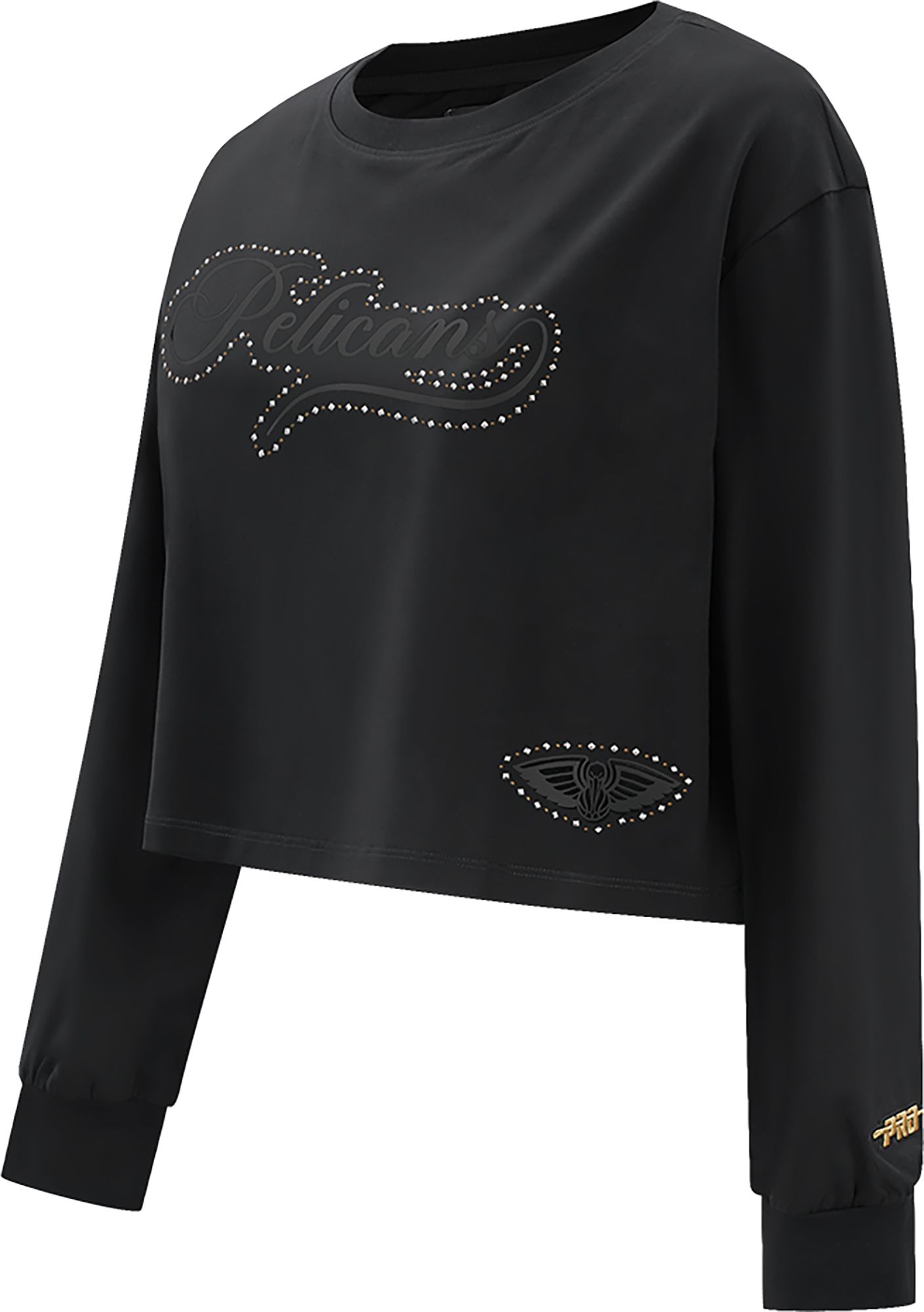 Pro Standard Women's New Orleans Pelicans Black Renegade Boxy Long Sleeve Shirt product image