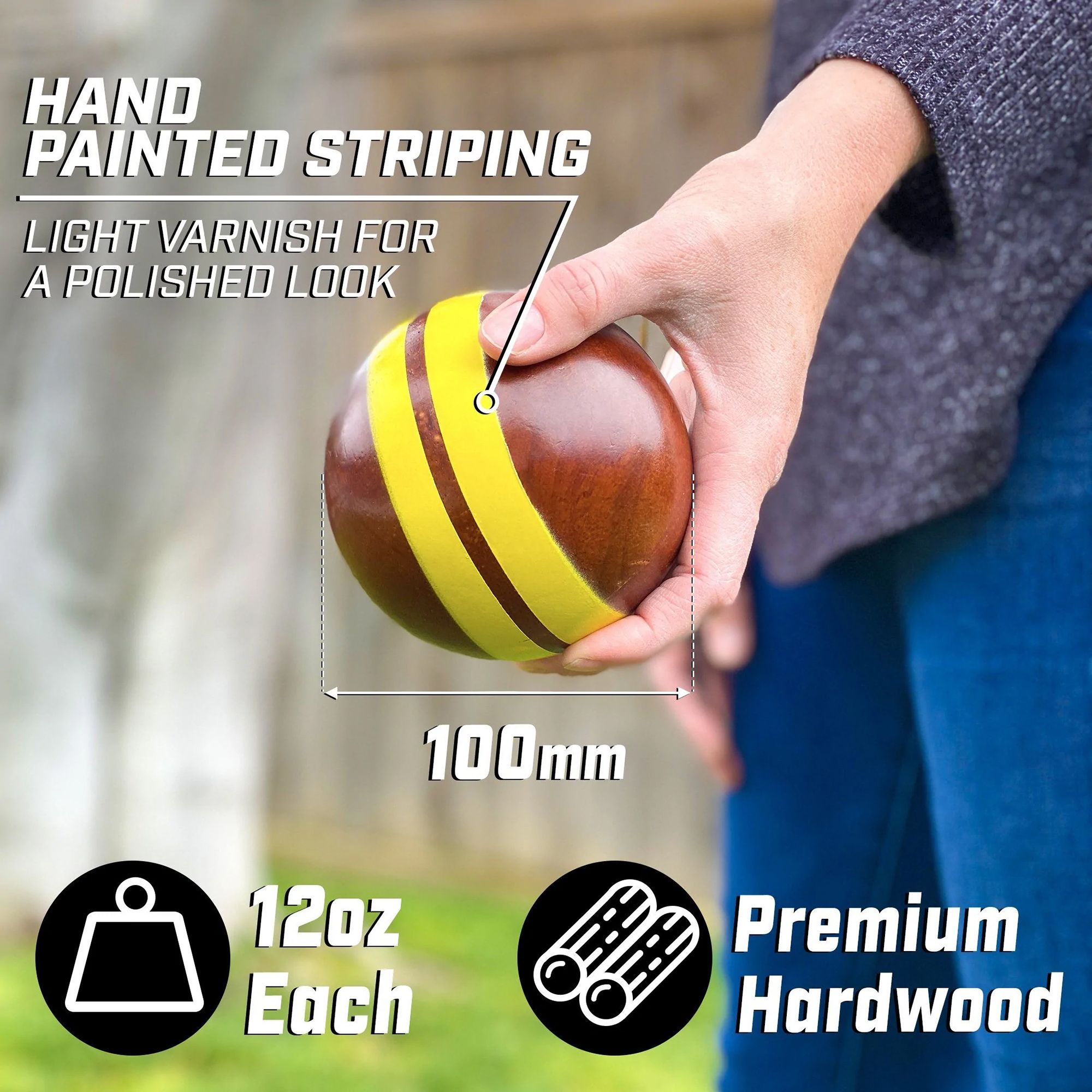 GoSports 100mm Hardwood Bocce Set product image