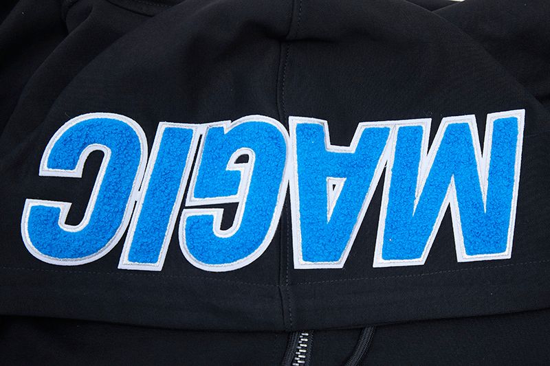 Pro Standard Men's Orlando Magic Black Classic Chenille Full Zip Hoodie product image