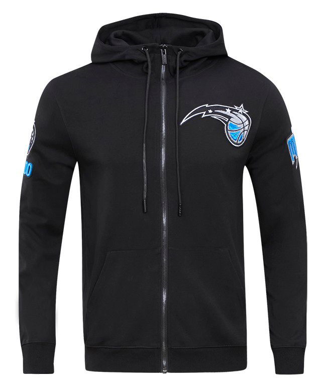 Pro Standard Men's Orlando Magic Black Classic Chenille Full Zip Hoodie product image