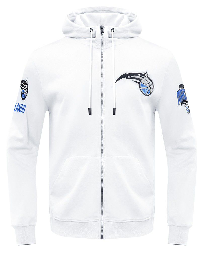 Pro Standard Men's Orlando Magic White Classic Chenille Full Zip Hoodie product image