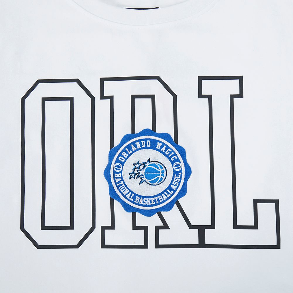Pro Standard Women's Orlando Magic White Crest Emblem Boxy T-Shirt product image