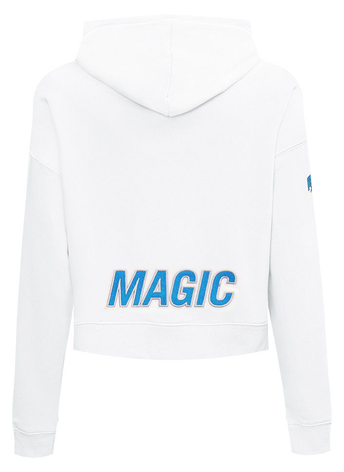 Pro Standard Women's Orlando Magic White Classic Cropped Fleece Pullover Hoodie product image