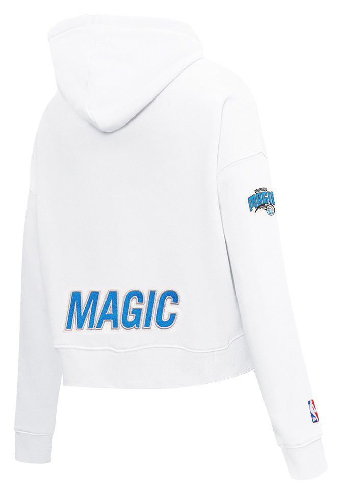 Pro Standard Women's Orlando Magic White Classic Cropped Fleece Pullover Hoodie product image