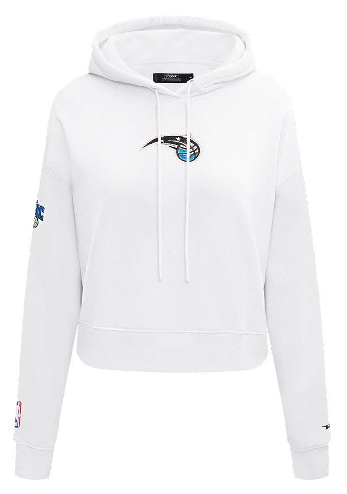 Pro Standard Women's Orlando Magic White Classic Cropped Fleece Pullover Hoodie product image