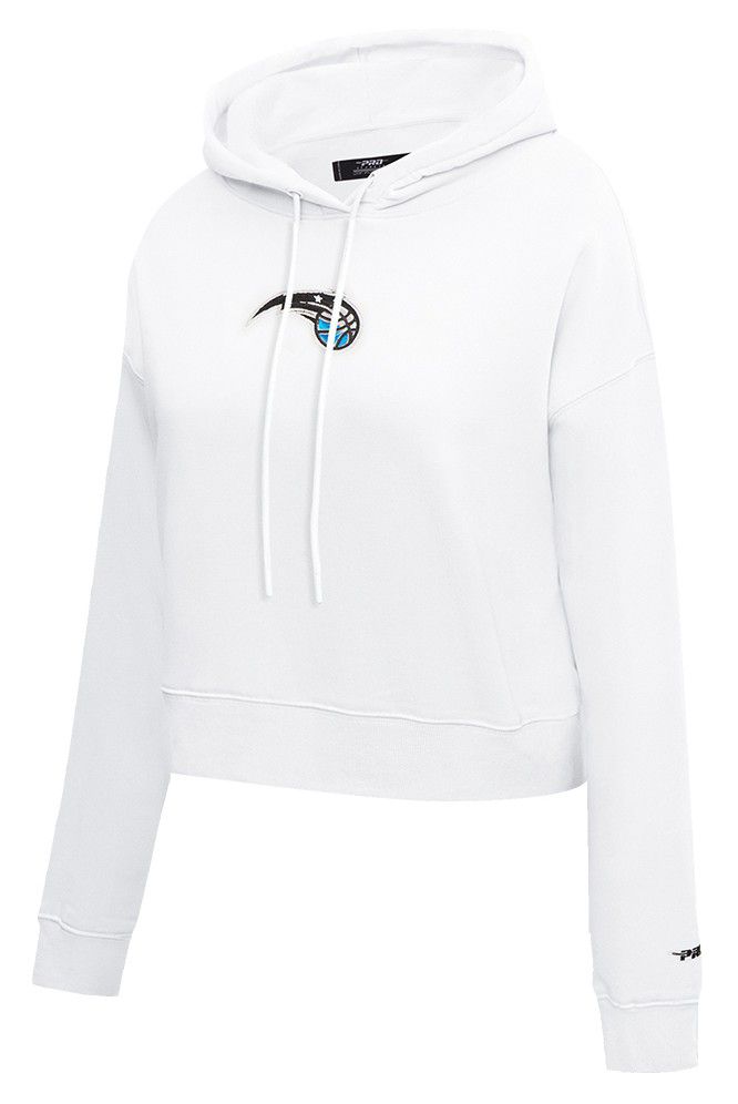 Pro Standard Women's Orlando Magic White Classic Cropped Fleece Pullover Hoodie product image
