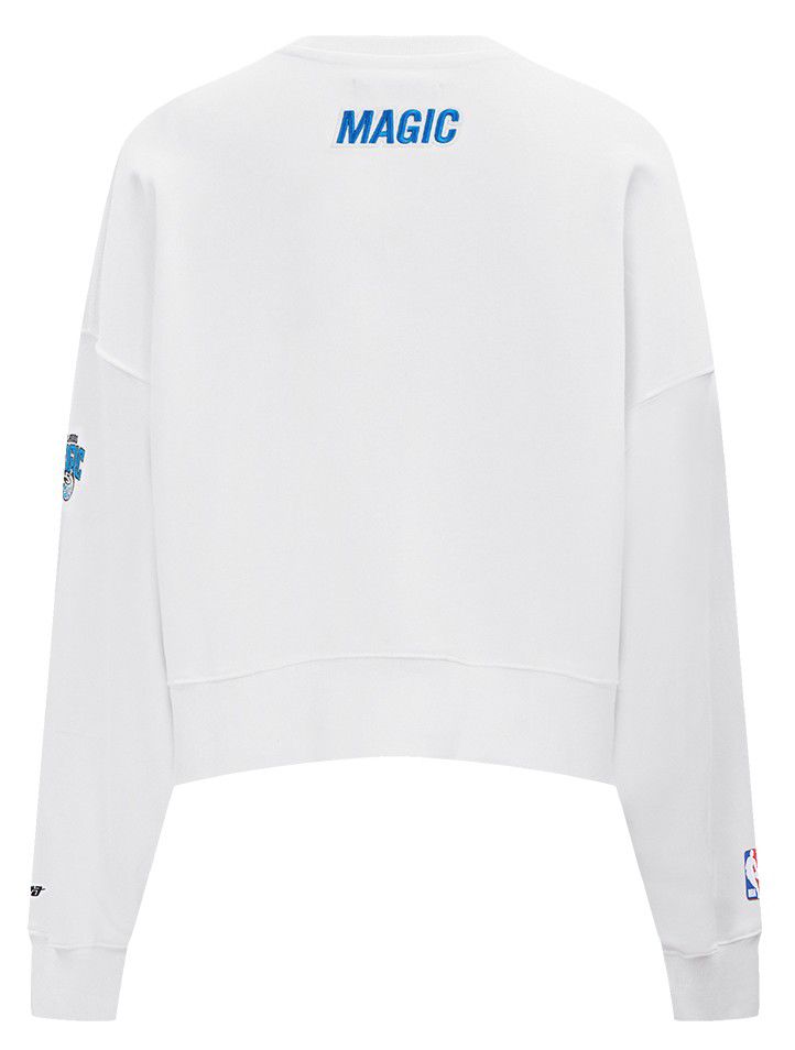Pro Standard Women's Orlando Magic White Classic Fleece Crewneck Sweatshirt product image