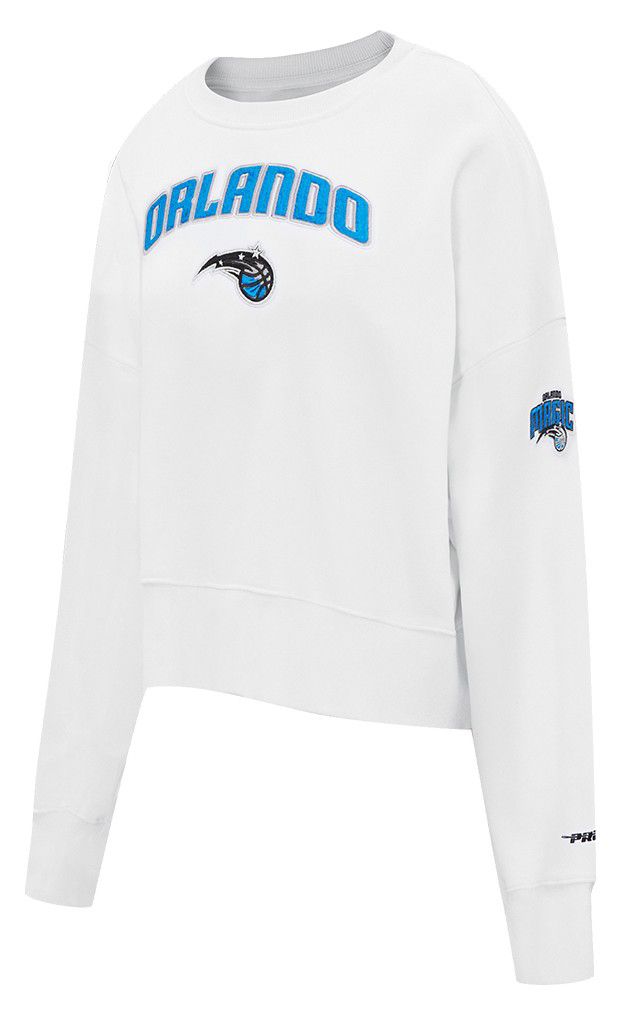Pro Standard Women's Orlando Magic White Classic Fleece Crewneck Sweatshirt product image