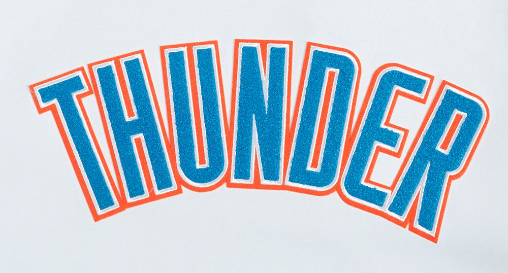 Pro Standard Men's Oklahoma City Thunder White Classic Chenille T-Shirt product image