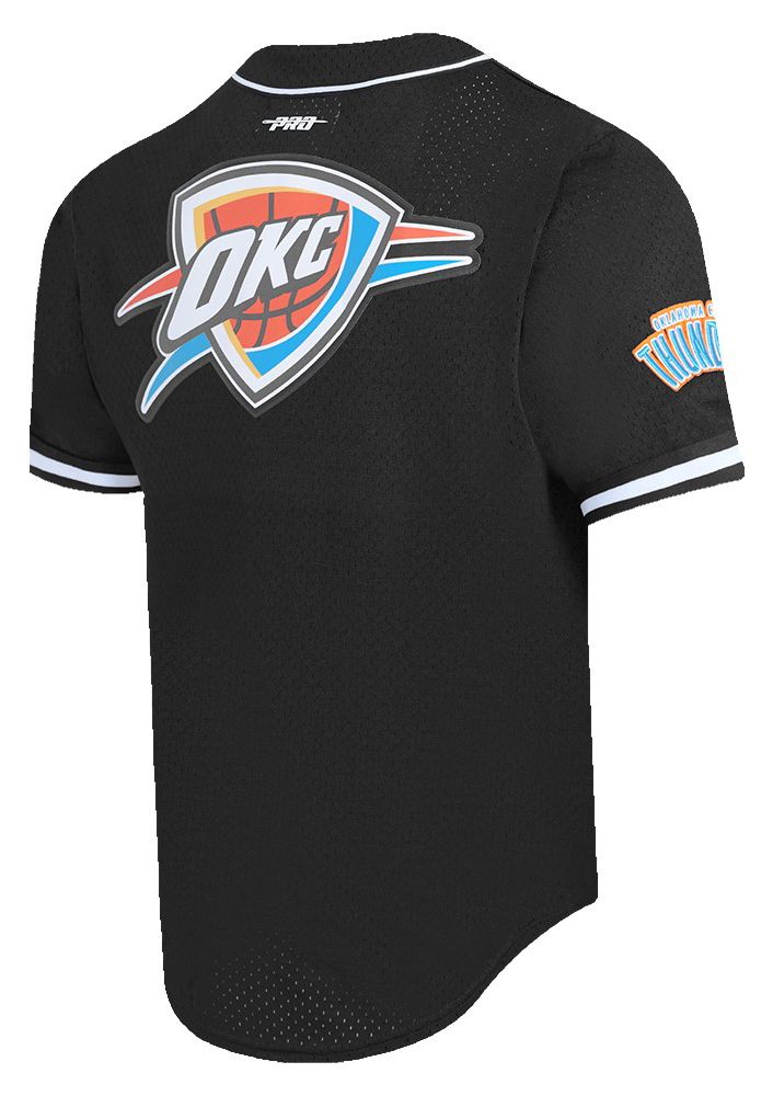 Pro Standard Men's Oklahoma City Thunder Black Classic Mesh Button Down Shirt product image