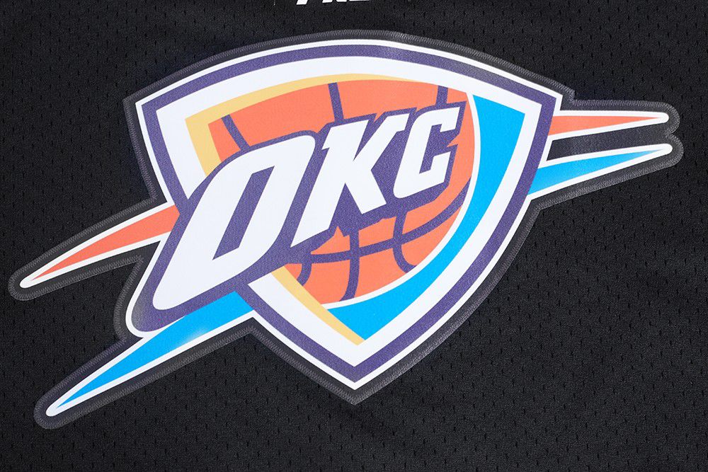 Pro Standard Men's Oklahoma City Thunder Black Classic Mesh Button Down Shirt product image