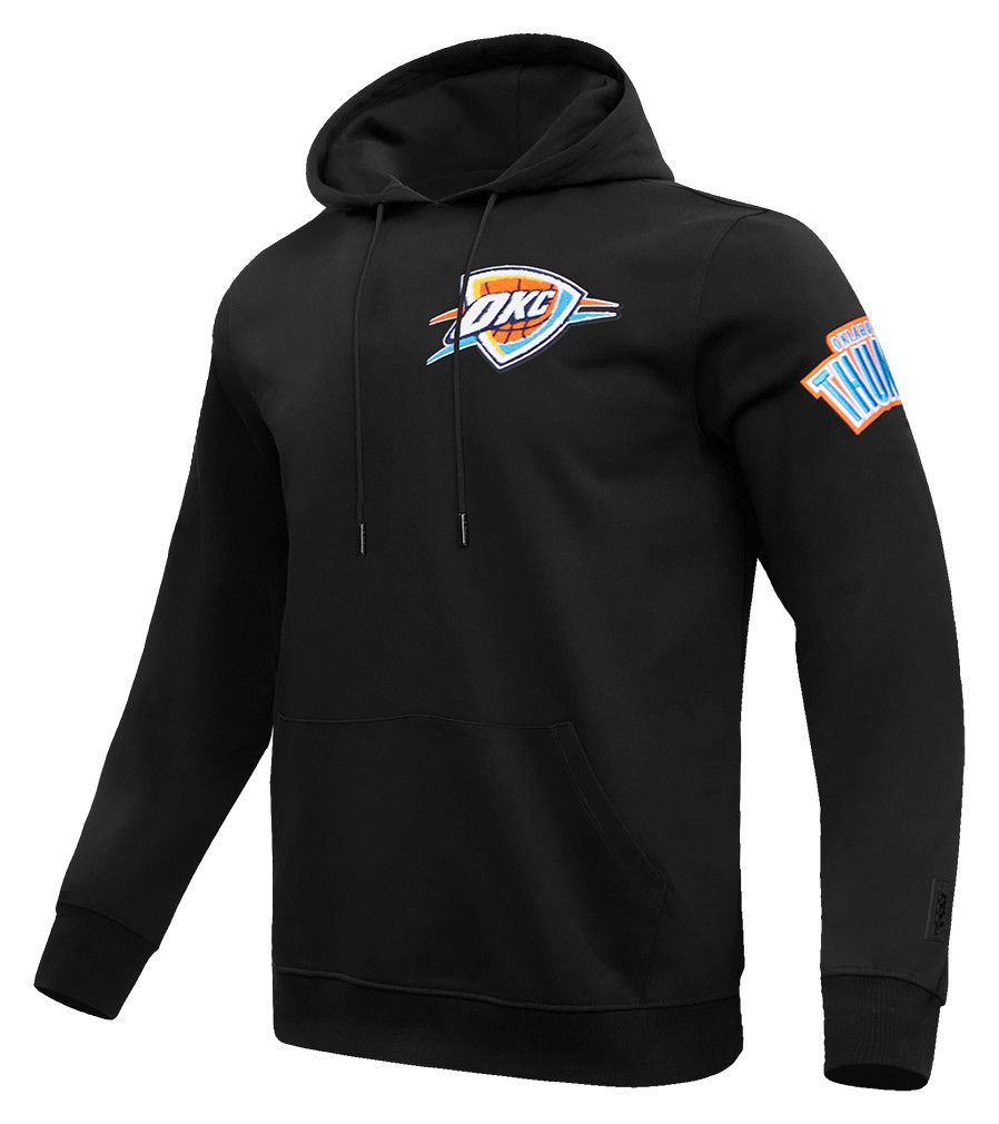 Pro Standard Men's Oklahoma City Thunder Black Classic Chenille Pullover Hoodie product image