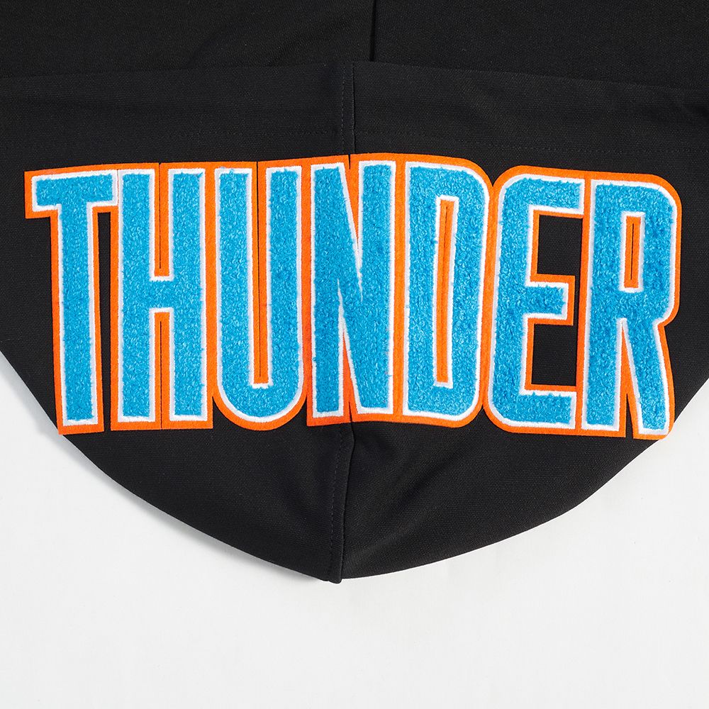 Pro Standard Men's Oklahoma City Thunder Black Classic Chenille Full Zip Hoodie product image