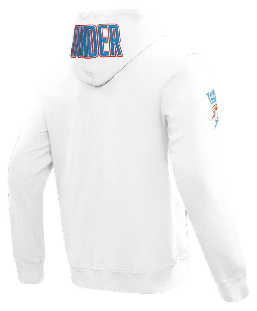 Pro Standard Men's Oklahoma City Thunder White Classic Chenille Full-Zip Hoodie product image