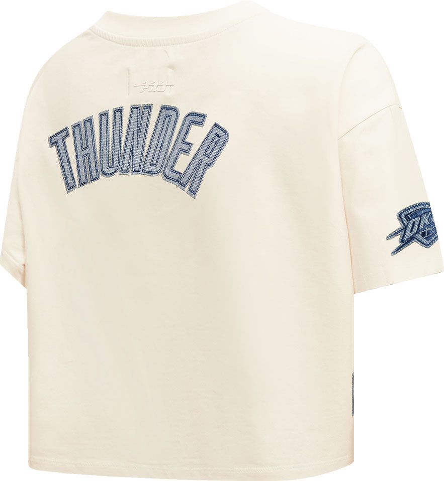 Pro Standard Women's Oklahoma City Thunder Varsity Blues Cropped Boxy T-Shirt