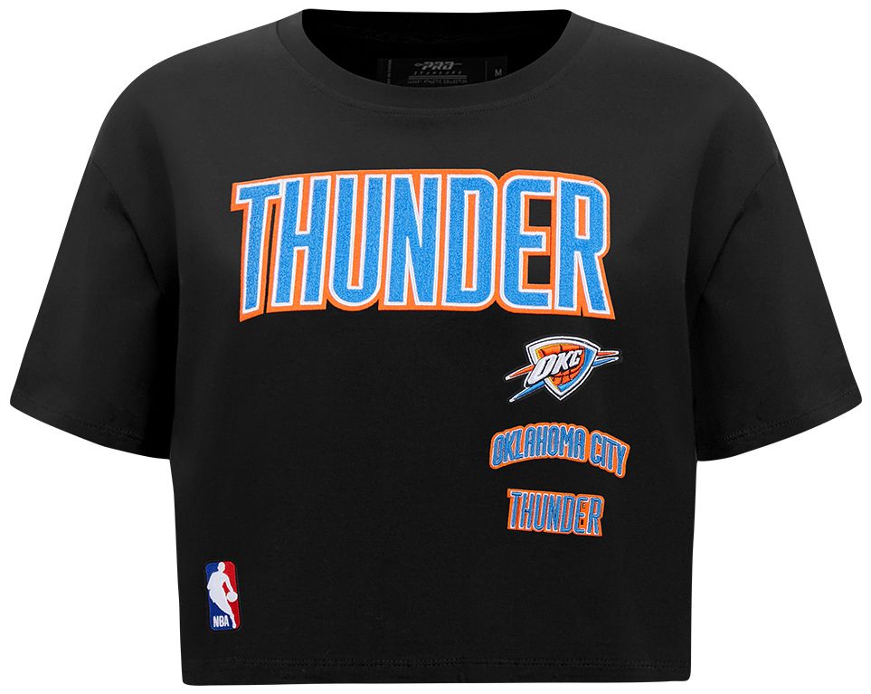 Pro Standard Women's Oklahoma City Thunder Black Classic Boxy Cropped T-Shirt product image