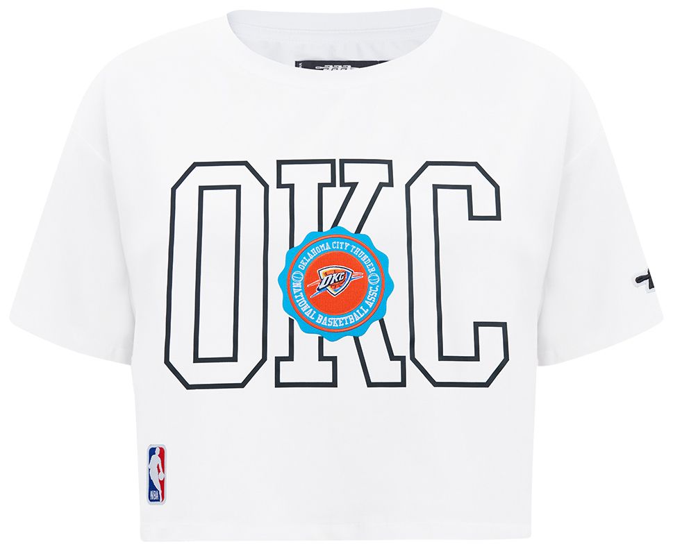 Pro Standard Women's Oklahoma City Thunder White Crest Emblem Boxy T-Shirt product image