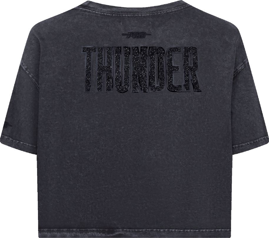 Pro Standard Women's Oklahoma City Thunder Black Crystalline Boxy Cropped T-Shirt product image