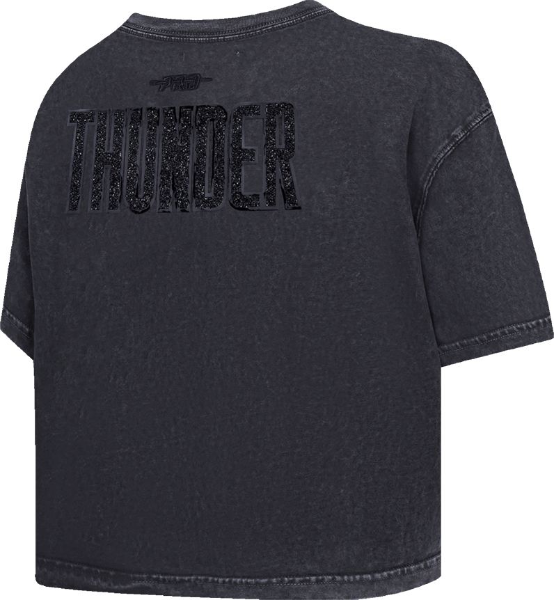 Pro Standard Women's Oklahoma City Thunder Black Crystalline Boxy Cropped T-Shirt product image