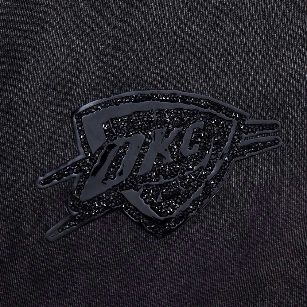 Pro Standard Women's Oklahoma City Thunder Black Crystalline Boxy Cropped T-Shirt product image