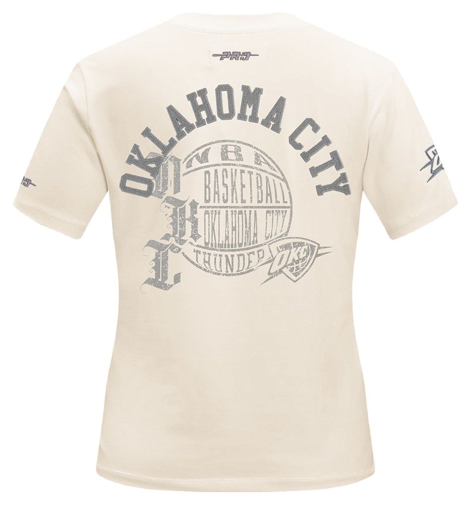 Pro Standard Women's Oklahoma City Thunder Off White Street Team Slim Fit T-Shirt product image