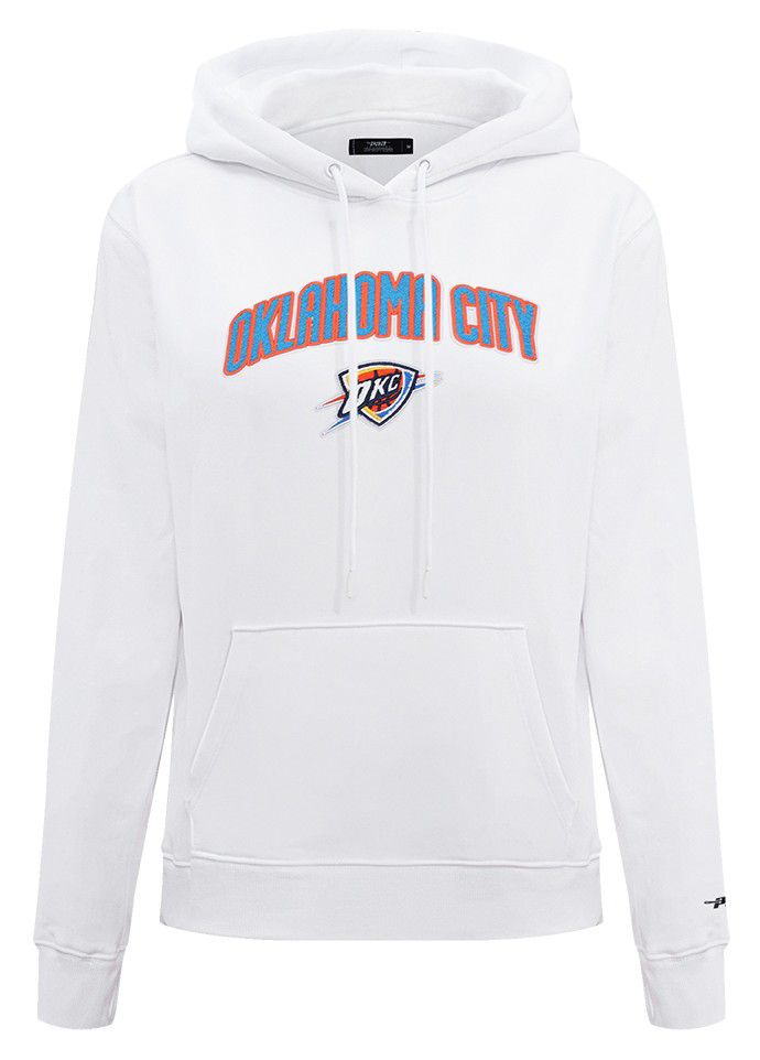 Pro Standard Women's Oklahoma City Thunder White Classic Fleece Pullover Hoodie product image