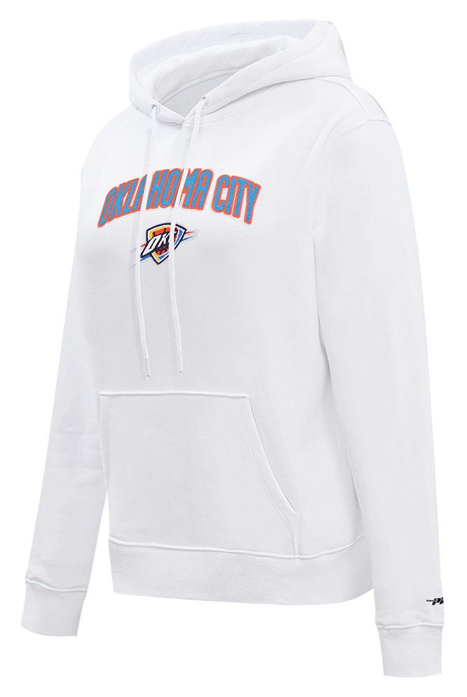 Pro Standard Women's Oklahoma City Thunder White Classic Fleece Pullover Hoodie product image