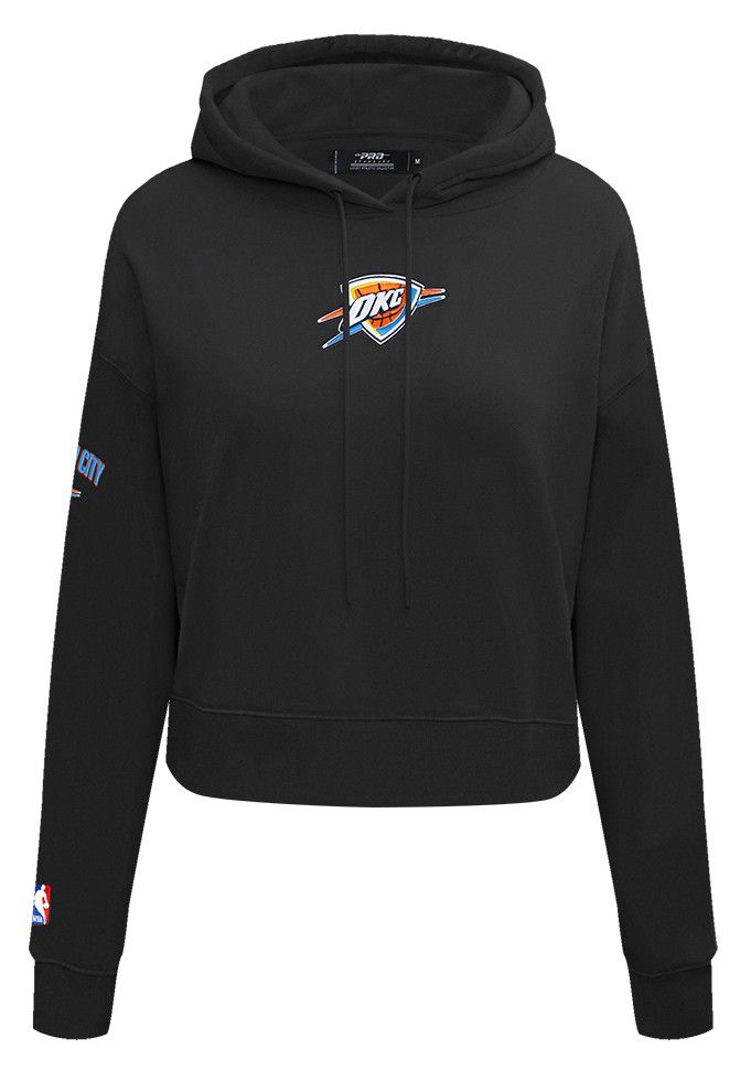 Pro Standard Women's Oklahoma City Thunder Black Classic Cropped Fleece Pullover Hoodie product image