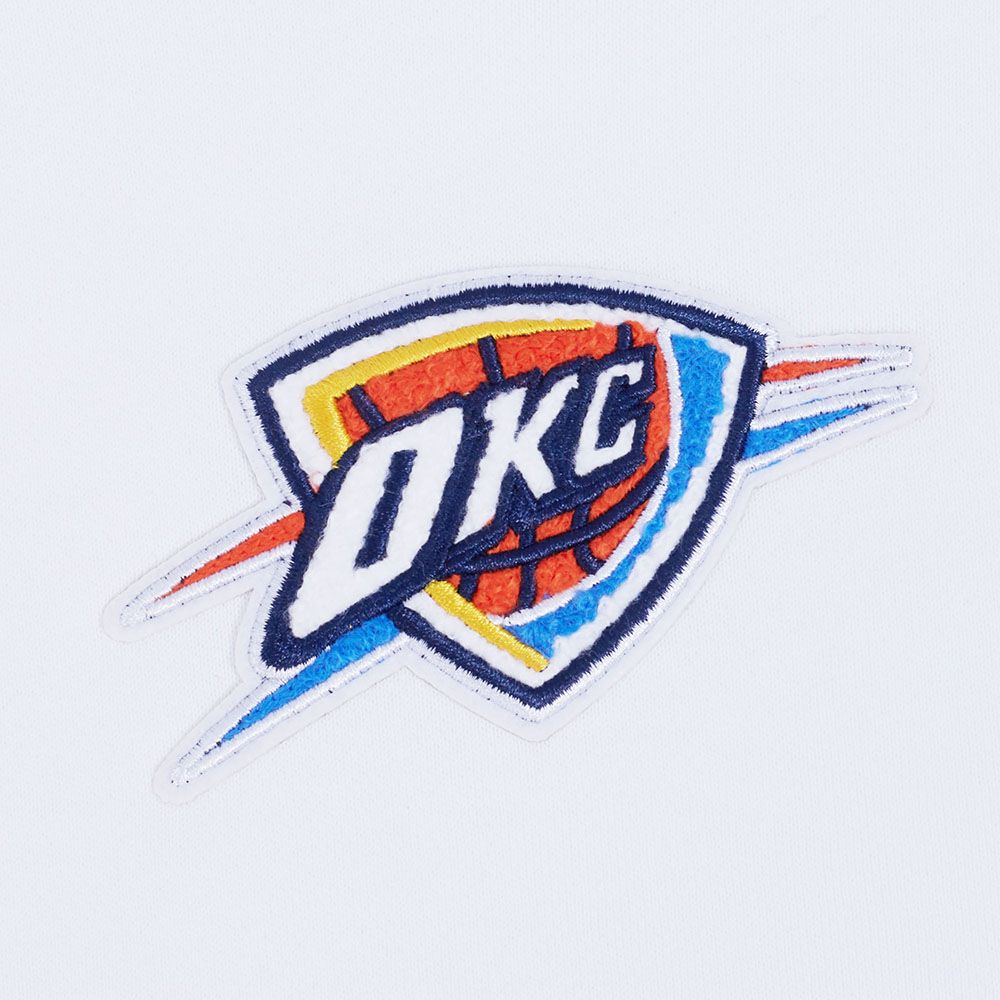 Pro Standard Women's Oklahoma City Thunder White Classic Cropped Fleece Pullover Hoodie product image