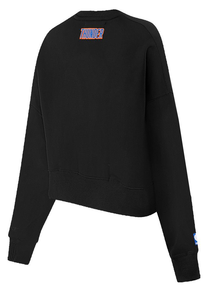 Pro Standard Women's Oklahoma City Thunder Black Classic Fleece Crewneck Sweatshirt product image