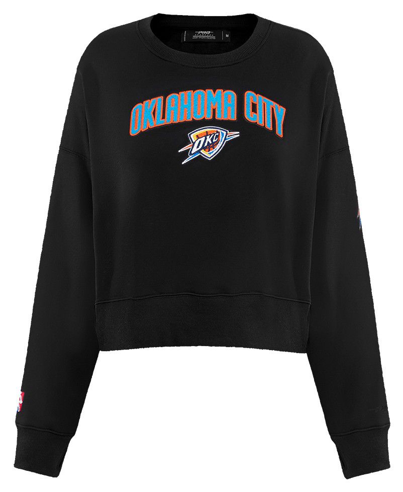 Pro Standard Women's Oklahoma City Thunder Black Classic Fleece Crewneck Sweatshirt product image