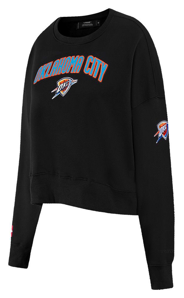 Pro Standard Women's Oklahoma City Thunder Black Classic Fleece Crewneck Sweatshirt product image