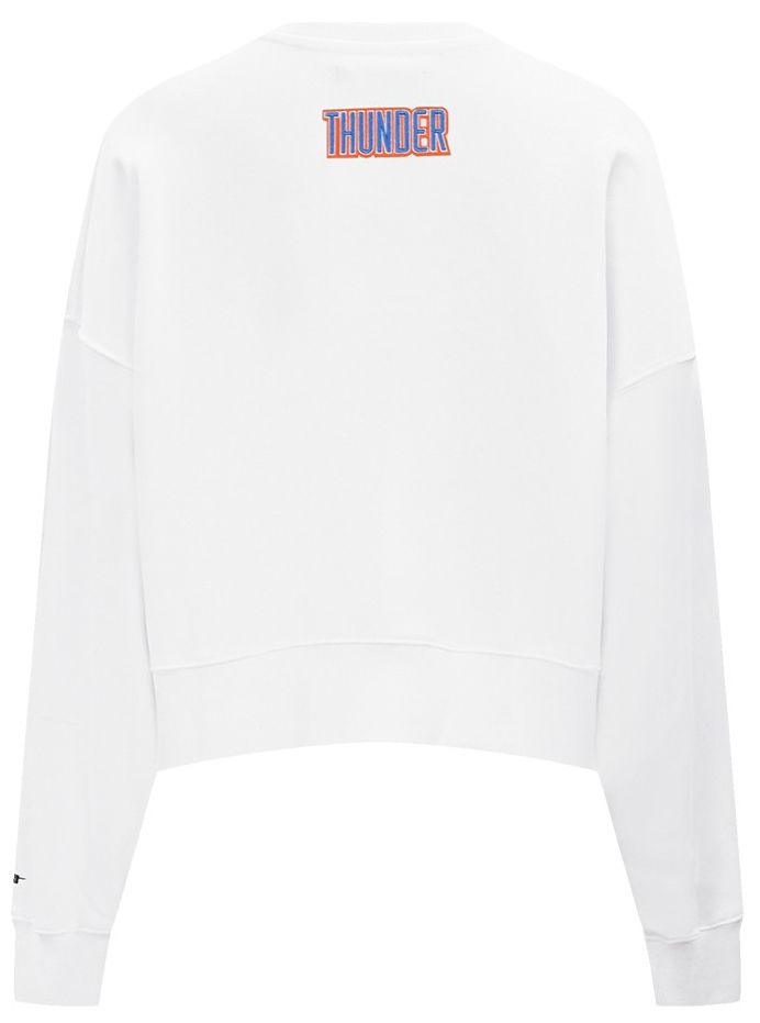 Pro Standard Women's Oklahoma City Thunder White Classic Fleece Crewneck Sweatshirt product image