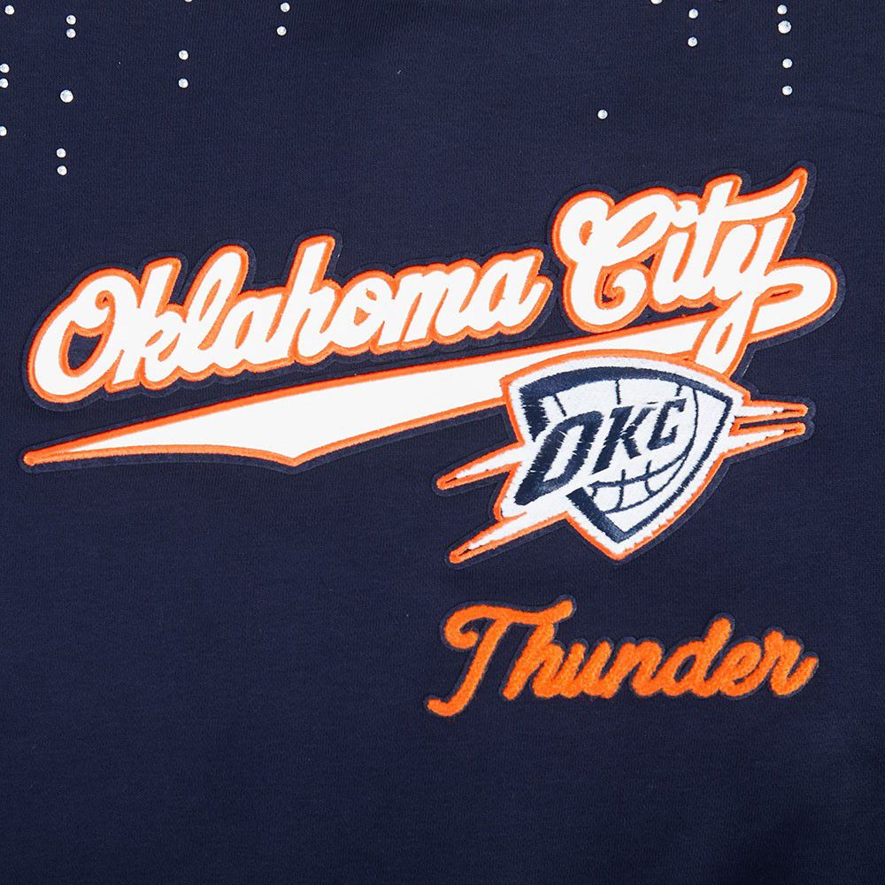Pro Standard Women's Oklahoma City Thunder Navy Legacy Fleece Crewneck Sweatshirt product image