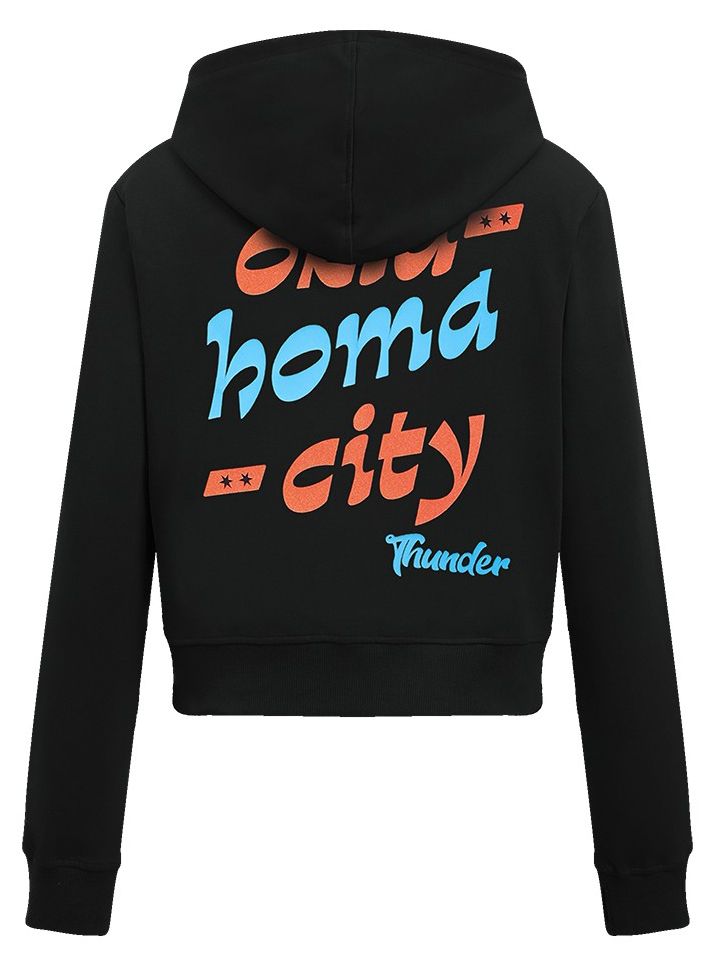 Pro Standard Women's Oklahoma City Thunder Black Wordplay Full Zip Hoodie product image