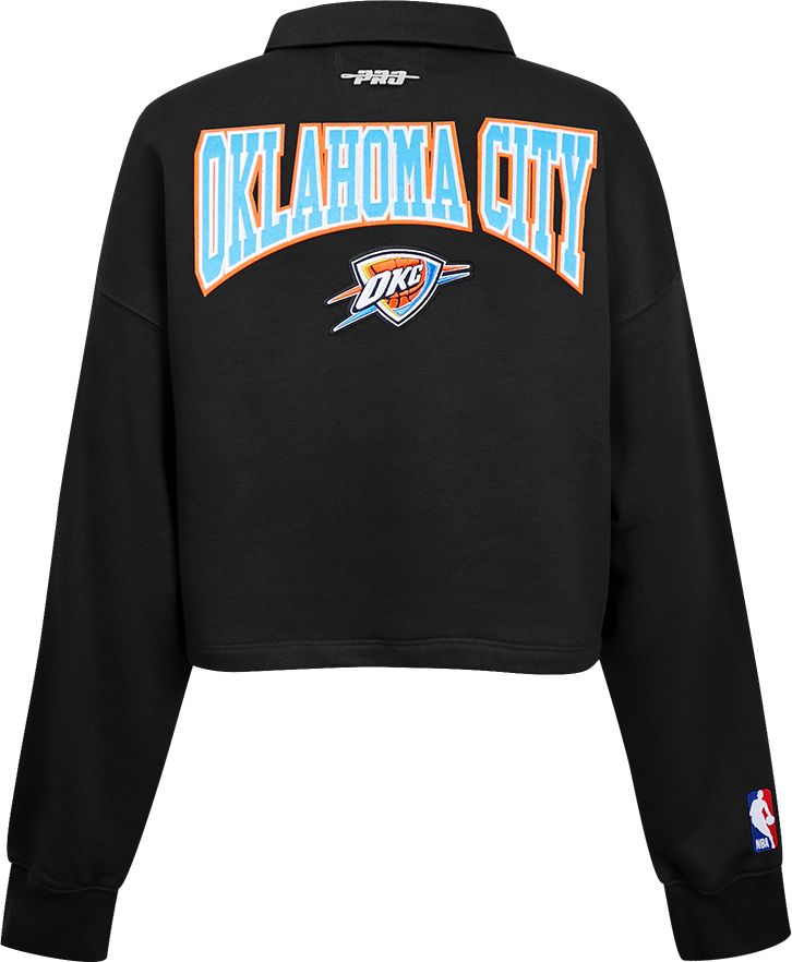 Pro Standard Women's Oklahoma City Thunder Black Crest Emblem Long Sleeve Polo product image