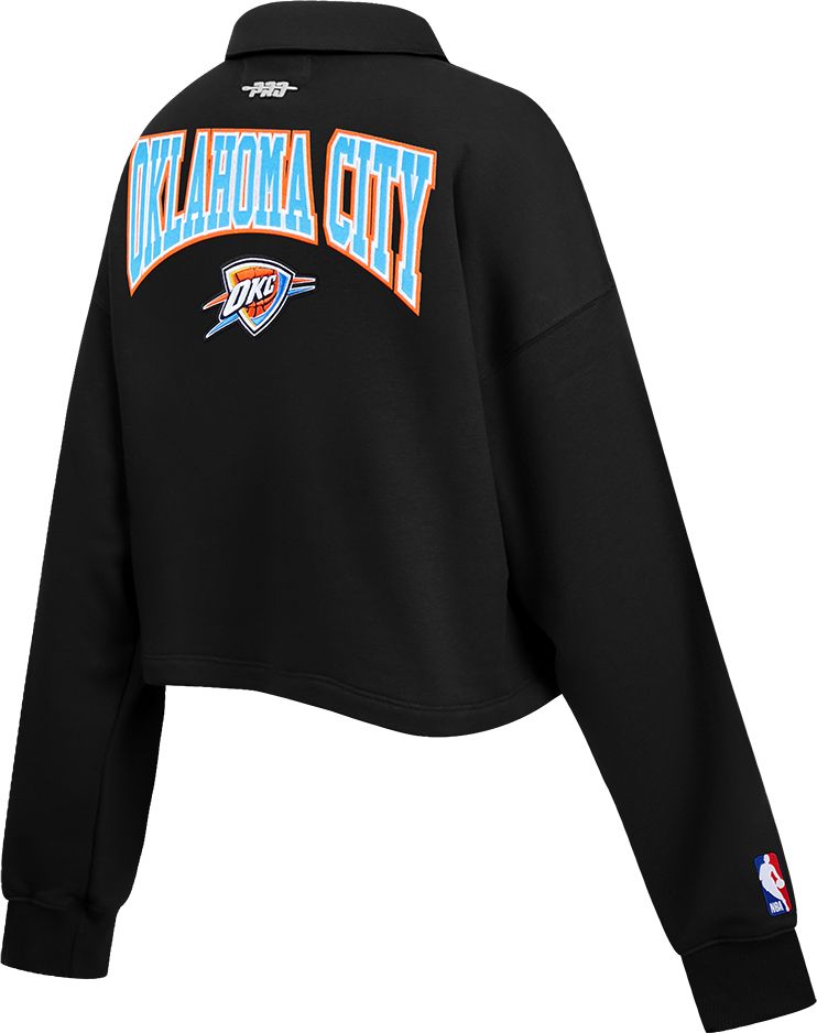Pro Standard Women's Oklahoma City Thunder Black Crest Emblem Long Sleeve Polo product image