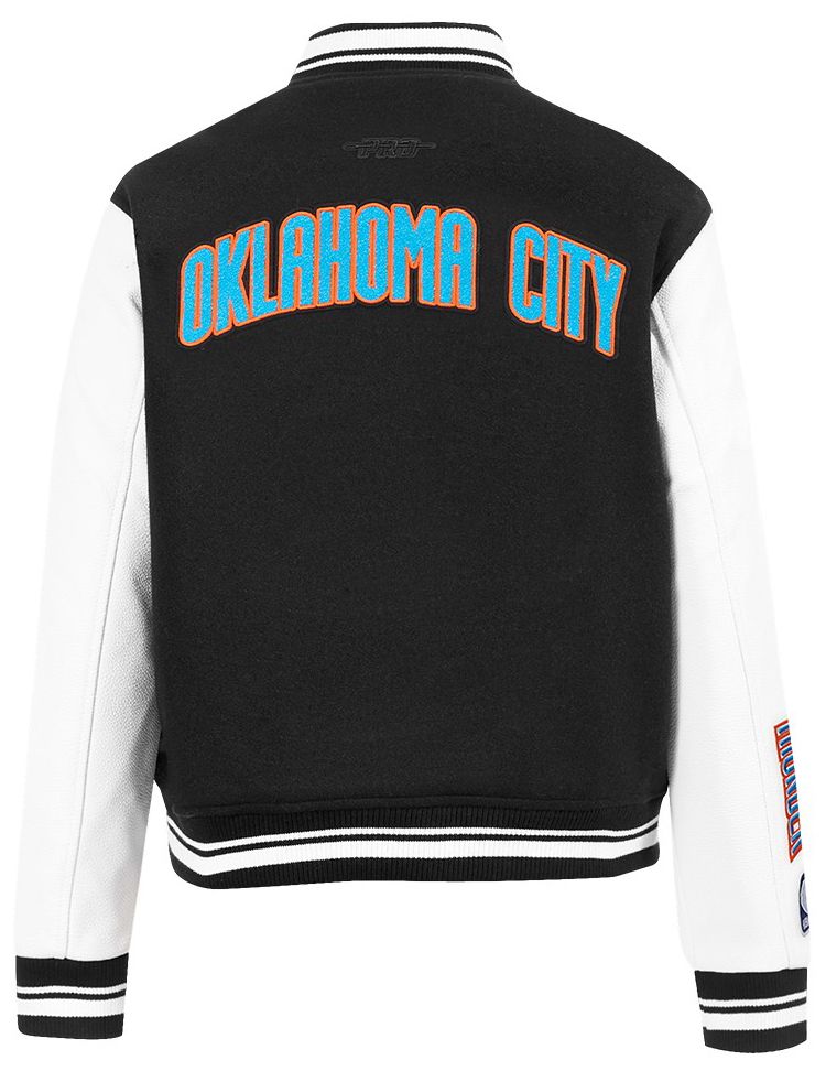 Pro Standard Women's Oklahoma City Thunder Black Classic Wool Varsity Jacket product image