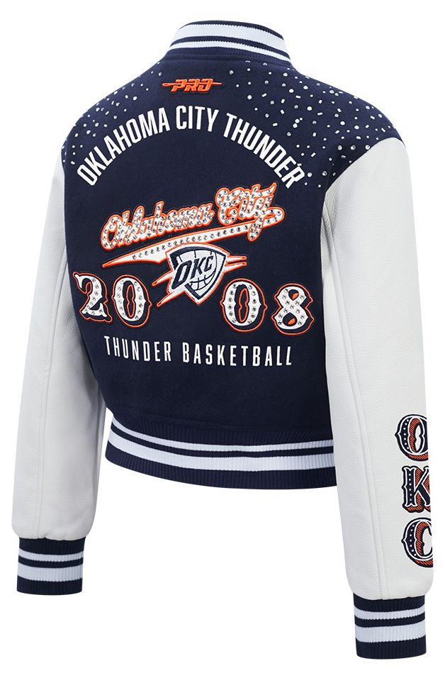 Pro Standard Women's Oklahoma City Thunder Navy Legacy Varsity Jacket product image