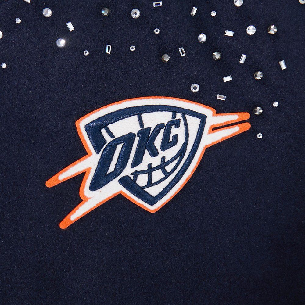 Pro Standard Women's Oklahoma City Thunder Navy Legacy Varsity Jacket product image